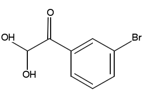3-Bromophenylglyoxalhydrate structure, CAS 106134-16-1