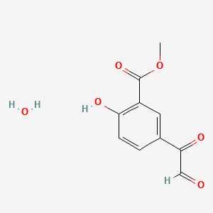 3-Carbomethoxy-4-hydroxyphenylglyoxalhydrate structure, CAS 29754-58-3