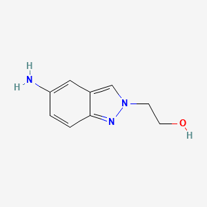 2-(5-amino-2H-indazol-2-yl)ethanol structure, CAS 1105187-46-9