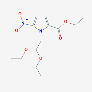 ethyl1-(2,2-diethoxyethyl)-5-nitro-1H-pyrrole-2-carboxylate structure, CAS 1105187-49-2