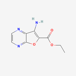 7-Amino-Furo[2,3-B]Pyrazine-6-Carboxylicacidethylester structure, CAS 187732-95-2