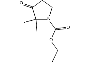 Ethyl2,2-Dimethyl-3-Oxo-Pyrrolidine-1-Carboxylate structure, CAS 106556-66-5