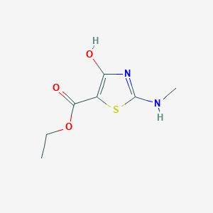 Ethyl4-Hydroxy-2-Methylaminothiazole-5-Carboxylate structure, CAS 914347-44-7