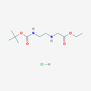 Ethyln-(Bocaminoethyl)Glycinatehcl structure, CAS 347890-34-0