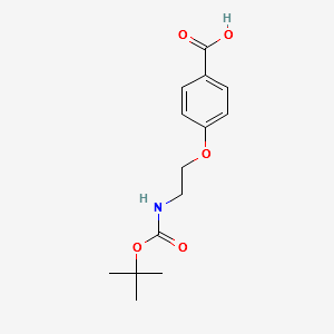 4-(2-(Tert-Butoxycarbonylamino)ethoxy)benzoicacid structure, CAS 168892-66-8