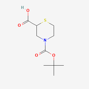 Thiomorpholine-2,4-dicarboxylicacid4-tert-butylester structure, CAS 134676-67-8