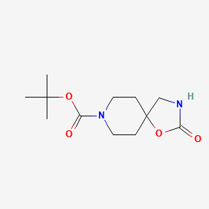 Tert-butyl2-oxo-1-oxa-3,8-diazaspiro[4.5]decane-8-carboxylate structure, CAS 169206-55-7