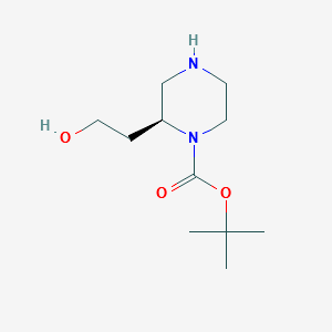 (S)-Tert-butyl2-(2-hydroxyEthyl)piperazine-1-carboxylate structure, CAS 169448-17-3