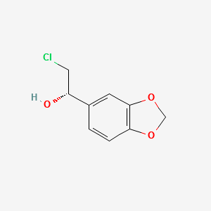 (S)-(+)-2-Chloro-1-(3,4-methylenedioxyphenyl)ethanol structure, CAS 313216-50-1