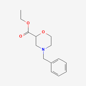 Ethyl4-benzylmorpholine-2-carboxylate structure, CAS 135072-32-1