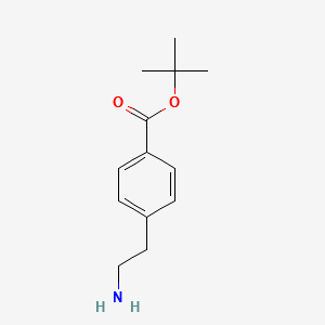 Benzoicacid,4-(2-aminoEthyl)-,1,1-dimethylEthylester structure, CAS 135482-70-1
