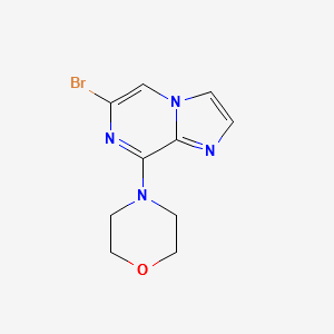6-Bromo-8-morpholinoimidazol[1,2-a]pyrazine structure, CAS 117718-93-1