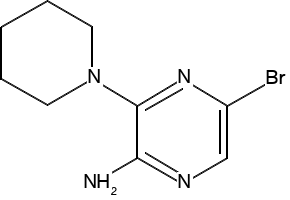 2-Amino-3-piperidin-1-ylpyrazine structure, CAS 117719-15-0