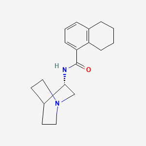 (S)-N-(1-Azabicyclo[2.2.2]oct-3-yl)-5,6,7,8-tetrahydro-1-naphthalenecarboxamide structure, CAS 135729-78-1