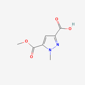 5-(Methoxycarbonyl)-1-methyl-1H-pyrazole-3-carboxylicacid structure, CAS 117860-56-7