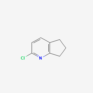 2-Chloro-6,7-dihydro-5H-cyclopenta[b]pyridine structure, CAS 117890-55-8
