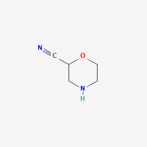 Morpholine-2-carbonitrile structure, CAS 135782-24-0