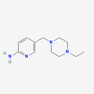 5-((4-Ethylpiperazin-1-yl)methyl)pyridin-2-amine structure, CAS 1180132-17-5