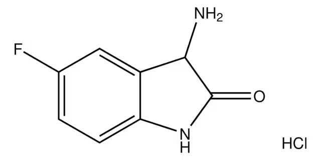 3-(Aminomethyl)-5-fluoro-1,3-dihydro-2H-indol-2-onehydrochloride structure, CAS 1185369-69-0