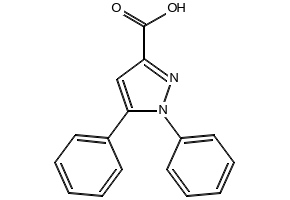1,5-Diphenyl-1H-pyrazole-3-carboxylicacid structure, CAS 13599-22-9
