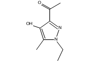 1-(1-Ethyl-4-hydroxy-5-methyl-1H-pyrazol-3-yl)ethanone structure, CAS 1187732-72-4