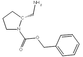 (R)-2-(Aminomethyl)-1-Cbz-pyrrolidine structure, CAS 1187931-23-2