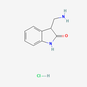 3-Aminomethyl-1,3-dihydro-indol-2-onehydrochloride structure, CAS 1187931-73-2