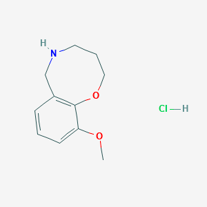 3,4,5,6-Tetrahydro-10-methoxy-2H-1,5-benzoxazocinehydrochloride structure, CAS 1188263-98-0