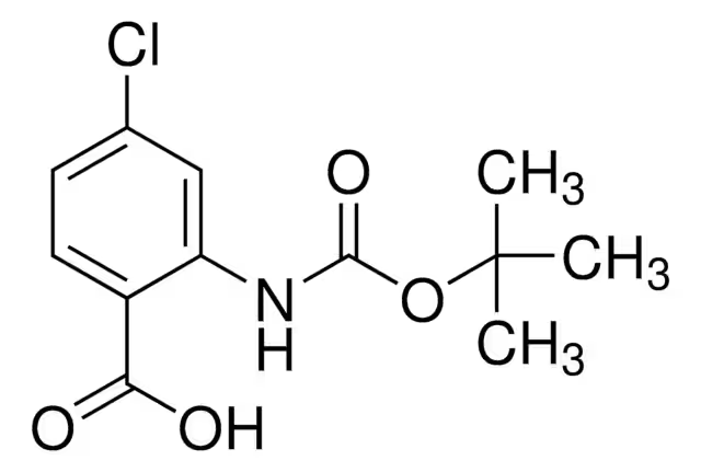2-Tert-Butoxycarbonylamino-4-chlorobenzoicacid structure, CAS 136290-47-6