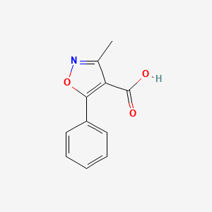 3-Methyl-5-phenylisoxazole-4-carboxylicacid structure, CAS 17153-21-8