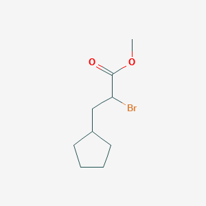Alpha-Bromo-cyclopentanepropanoicacidmethylester structure, CAS 1191453-82-3
