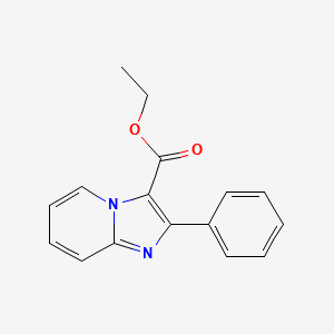 Ethyl2-phenylimidazo[1,2-a]pyridine-3-carboxylate structure, CAS 119448-82-7