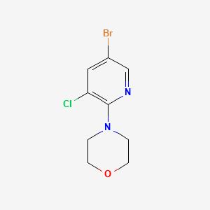 4-(5-Bromo-3-chloropyridin-2-yl)morpholine structure, CAS 1199773-09-5