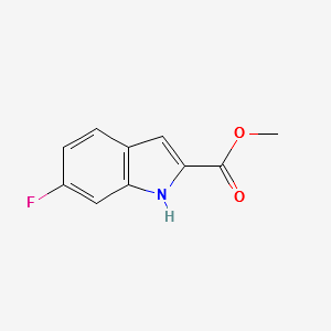 Ethyl6-fluoro-1H-indole-2-carboxylate structure, CAS 136818-43-4