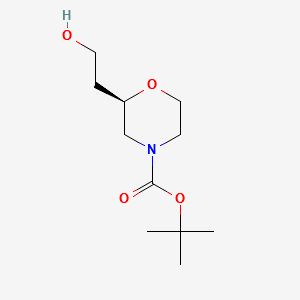 (R)-N-Boc-2-(2-hydroxyEthyl)morpholine structure, CAS 136992-21-7