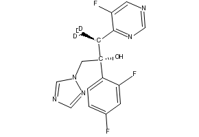 (2R,3S)-2-(2,4-difluorophenyl)-3-(5-fluoropyrimidin-4-yl)-1-(1H-1,2,4-triazol-1-yl)butan-2-olL-(-)-10-Camphorsulfonate structure, CAS 137234-71-0