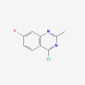 4-Chloro-7-fluoro-2-methylquinazoline structure, CAS 1206694-32-7