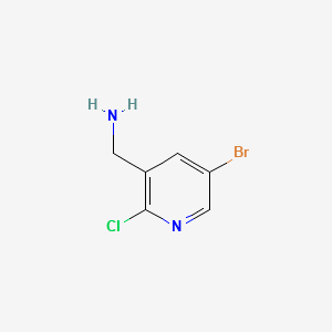 (5-Bromo-2-chloropyridin-3-yl)methanamine structure, CAS 1211581-73-5