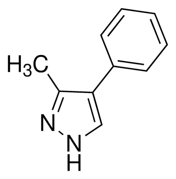 3-Methyl-4-phenylpyrazole structure, CAS 13788-84-6