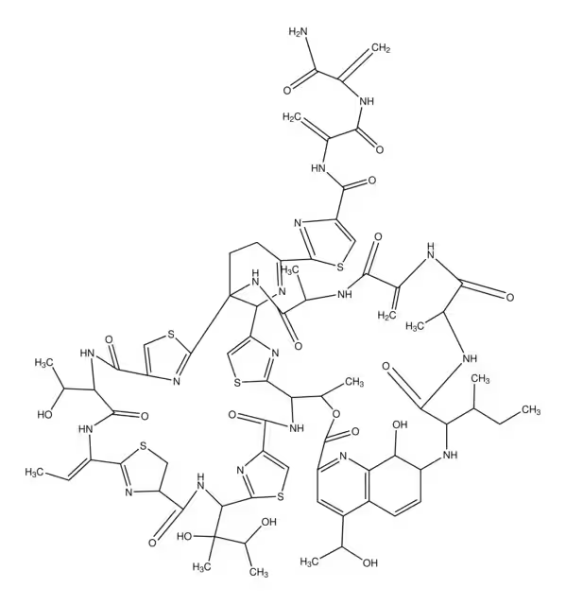 Thiostreptonfromstreptomycesazureus structure, CAS 1393-48-2