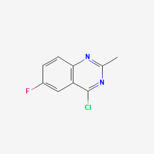 4-Chloro-6-fluoro-2-methylquinazoline structure, CAS 1044768-44-6