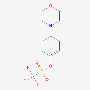 4-Morpholinocyclohex-1-enyltrifluoromethanesulfonate structure, CAS 1046793-55-8