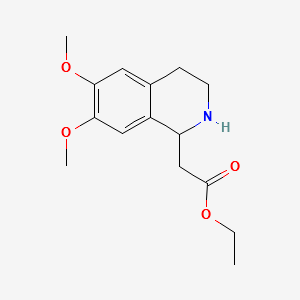 1-Carboethoxymethyl-6,7-dimethoxy-1,2,3,4-tetrahydroisoquinoline structure, CAS 14028-68-3
