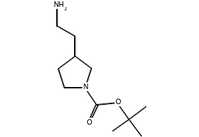 Tert-Butyl3-(2-aminoethyl)pyrrolidine-1-carboxylate structure, CAS 1048920-45-1