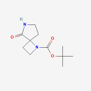 5-Oxo-1,6-Diazaspiro[3.4]octane-1-carboxylicacid,1,1-dimethylethylester structure, CAS 1049730-83-7