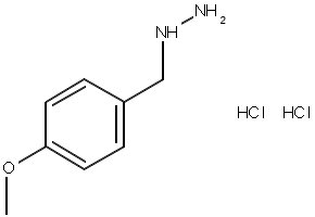 (4-Methoxybenzyl)hydrazine structure, CAS 140-69-2