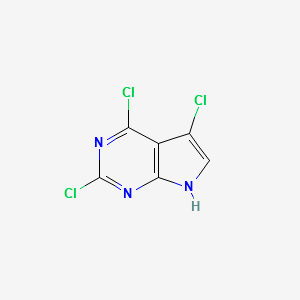 2,4,5-Trichloro-7H-pyrrolo[2,3-d]pyrimidine structure, CAS 1053228-28-6
