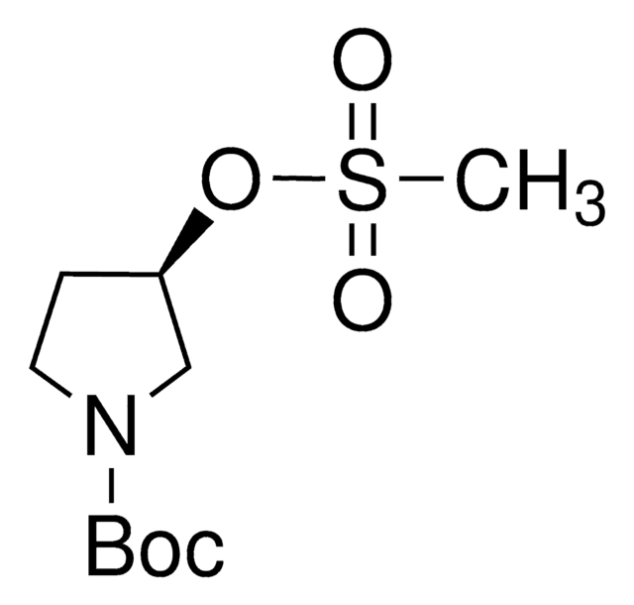 1-Boc-3-methanesulfonyloxypyrrolidine structure, CAS 141699-57-2
