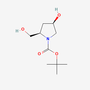 (2R,4R)-Tert-butyl4-hydroxy-2-(hydroxymethyl)pyrrolidine-1-carboxylate structure, CAS 141850-54-6