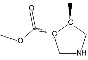 (3R,4R)-Rel-4-methyl-3-pyrrolidinecarboxylicacidmethylester structure, CAS 1065331-03-4